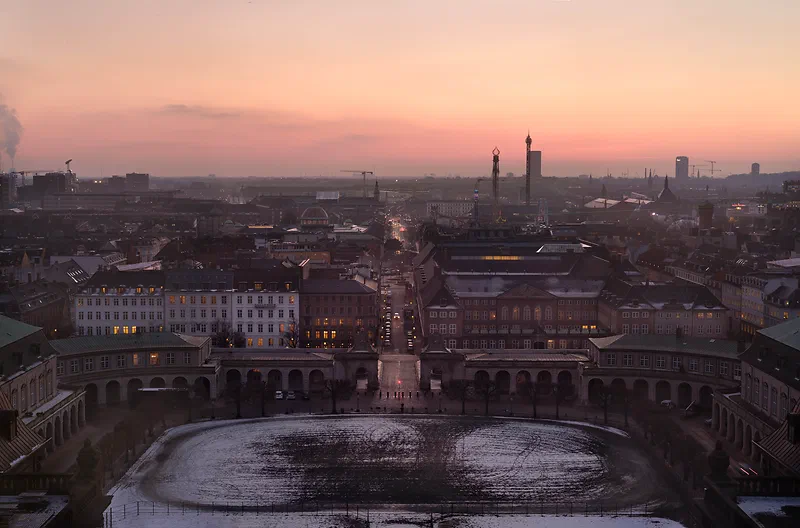 View from the tower of the danish parliament (Folketingets tårn). Is taken with the Mamiya 80mm f4.0 macro lens + Rhinocam + Fujifilm X-T20. Detailed view here (original: 14578×9618, 140 megapixels).