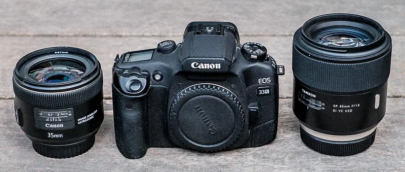 Canon EOS 33V with Canon EF 35mm f2.0 IS USM and the Tamron SP 85mm F/1.8 Di VC USD