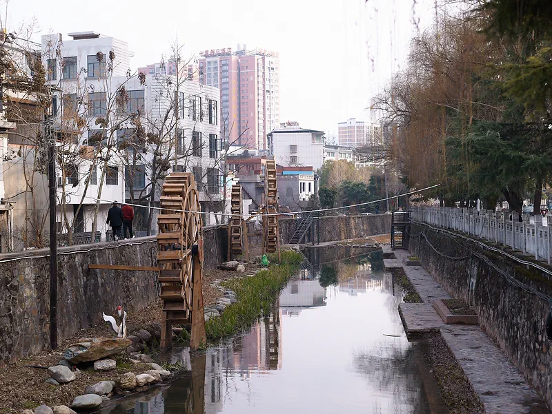 River front in Yunxi, China.